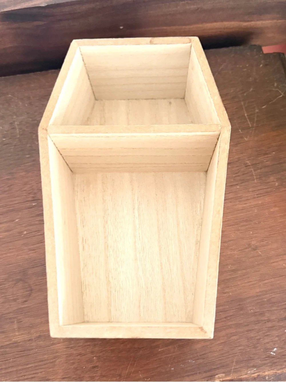 Wood Coffin Mini Display Shelf Wall Hanging Free Standing Small Organizer Shelf